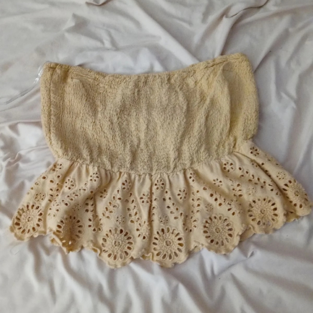 Peach crop top